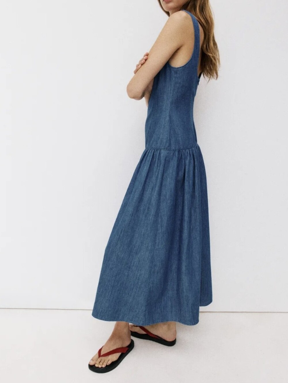 Zara MIDI CAPE SKIRT DRESS(M)